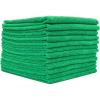 The Rag Company – All-Purpose Microfiber Terry Cleaning Towels – Commercial Grade, Highly Absorbent, Lint-Free, Streak-Free, Kitchens, Bathrooms, Offices, 300gsm, 16in x 16in, Pink (12-Pack)(Green)