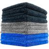 The Rag Company – Drying Towels for Car Detailing – Premium Microfiber Cloth Perfect for a Streak-Free Finish – Spectrum 420 Dark Pack – 420 GSM, 16″ x 16″ (9-Pack)