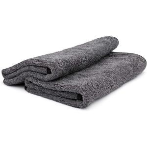 The Rag Company – Double Twistress (2-Pack) Professional Korean 70/30 Blend, Twist Loop Microfiber Drying Towels Car Detailing, Lint-Free, Streak-Free, Multipurpose Use, 850gsm, 20in x 24in, Grey