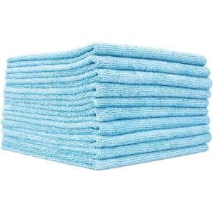 The Rag Company – Edgeless 300 – Microfiber Detailing Towels, Perfect for Removing Polishes, Sealants, and Glaze; Great for Interior Cleaning and Dirty Jobs; 300GSM, 16in x 16in, Light Blue (10-Pack)(Light Blue)
