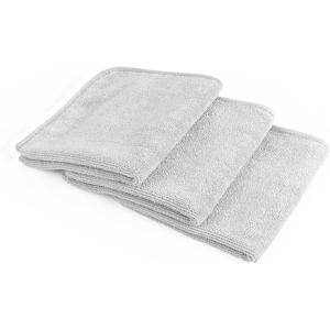 The Rag Company – Premium FTW Microfiber Cleaning Towels for Glass, Windows, Mirrors, Polished Surfaces – Streak-Free, Scratchless, 16″ x16”, Orange, 3-Pack(Ice Grey)