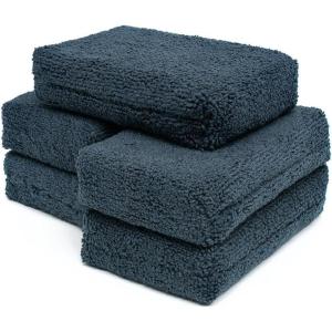 The Rag Company – Premium Grade Microfiber Detailing Applicator Sponges – Versatile Detailing Tool, Extra Absorbent, Able to Withstand Numerous Uses, 3in x 5in, Black (6-Pack)