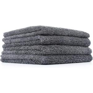 The Rag Company – The Miner – Professional Metal Polishing Microfiber Towels for Cars; Safe on High-End Wheels and Soft Metals, 70/30 Blend, Dual-Pile, 365GSM, 16in x 16in, Grey (10-Pack)(10in x 10in)