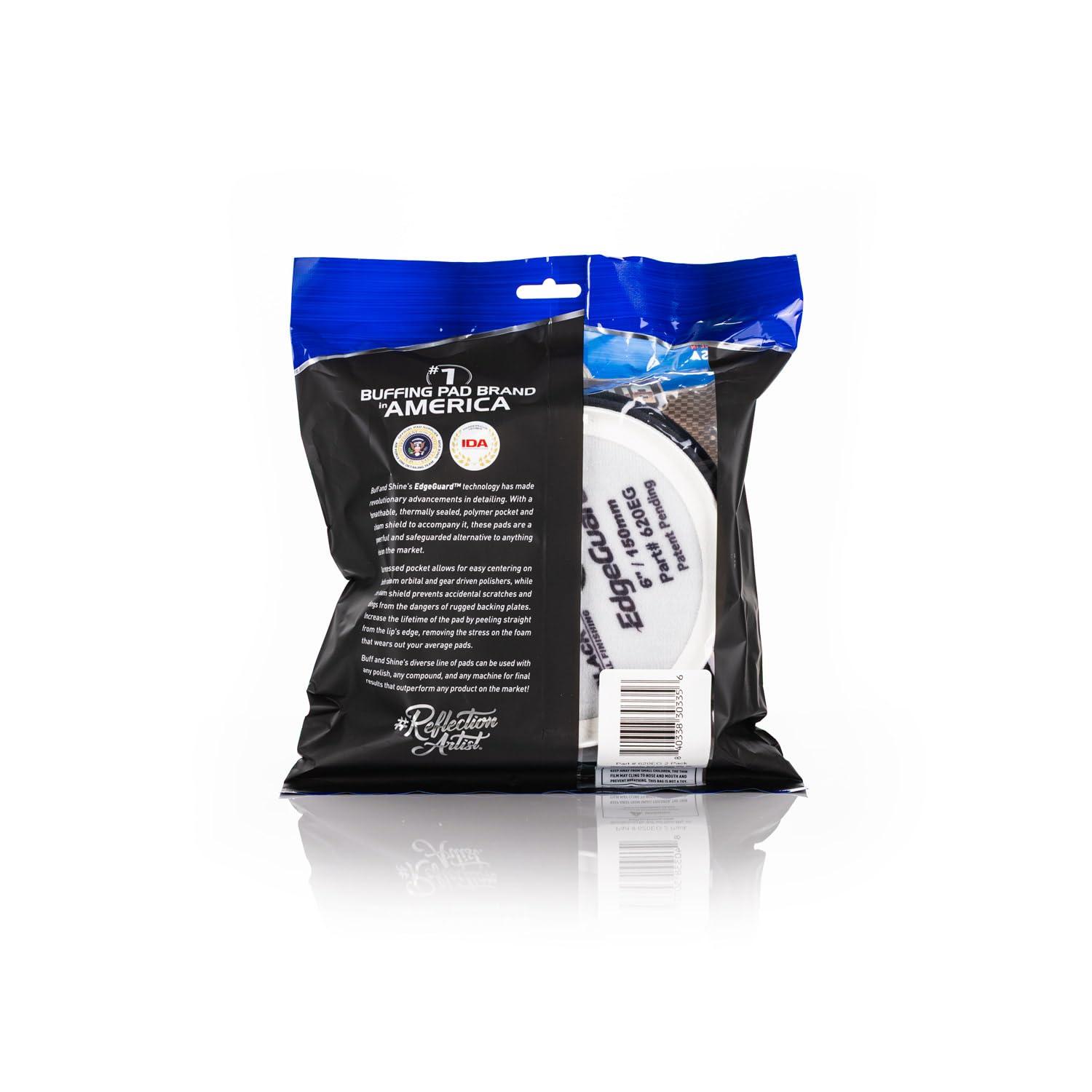 imageBuff and Shine EdgeGuard Foam Buffing Pads Maroon 5quot Medium Cut Pad Pack of 2Black Final Finish