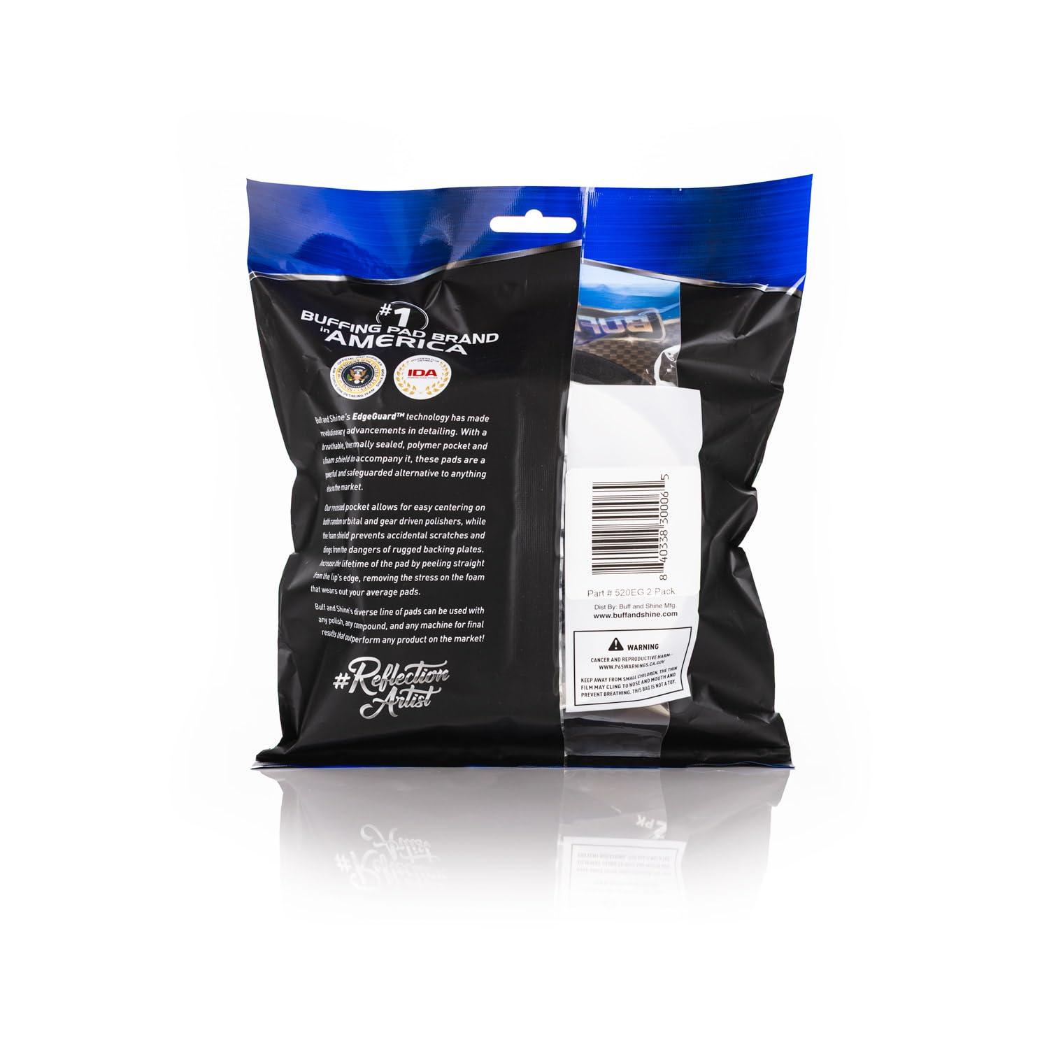 imageBuff and Shine EdgeGuard Foam Buffing Pads Maroon 5quot Medium Cut Pad Pack of 2Black Final Finish