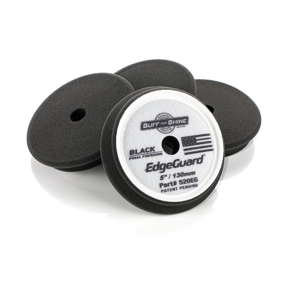 imageBuff and Shine EdgeGuard Foam Buffing Pads Maroon 5quot Medium Cut Pad Pack of 2Black Final Finish