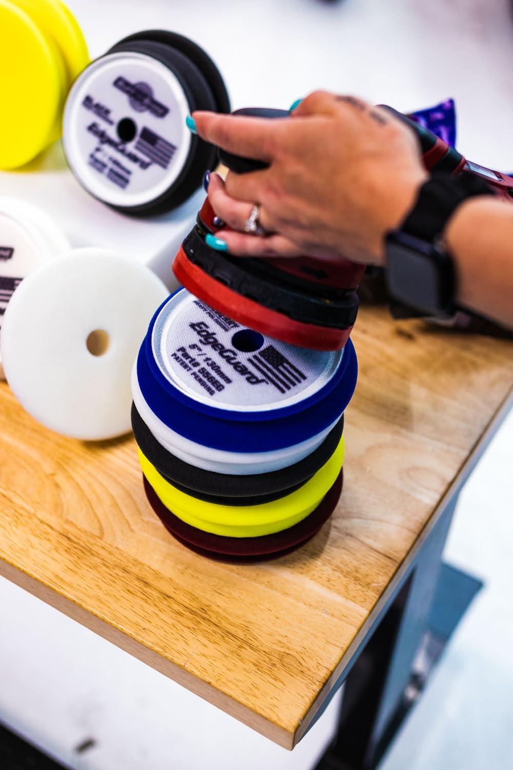 imageBuff and Shine EdgeGuard Foam Buffing Pads Maroon 5quot Medium Cut Pad Pack of 2Black Final Finish