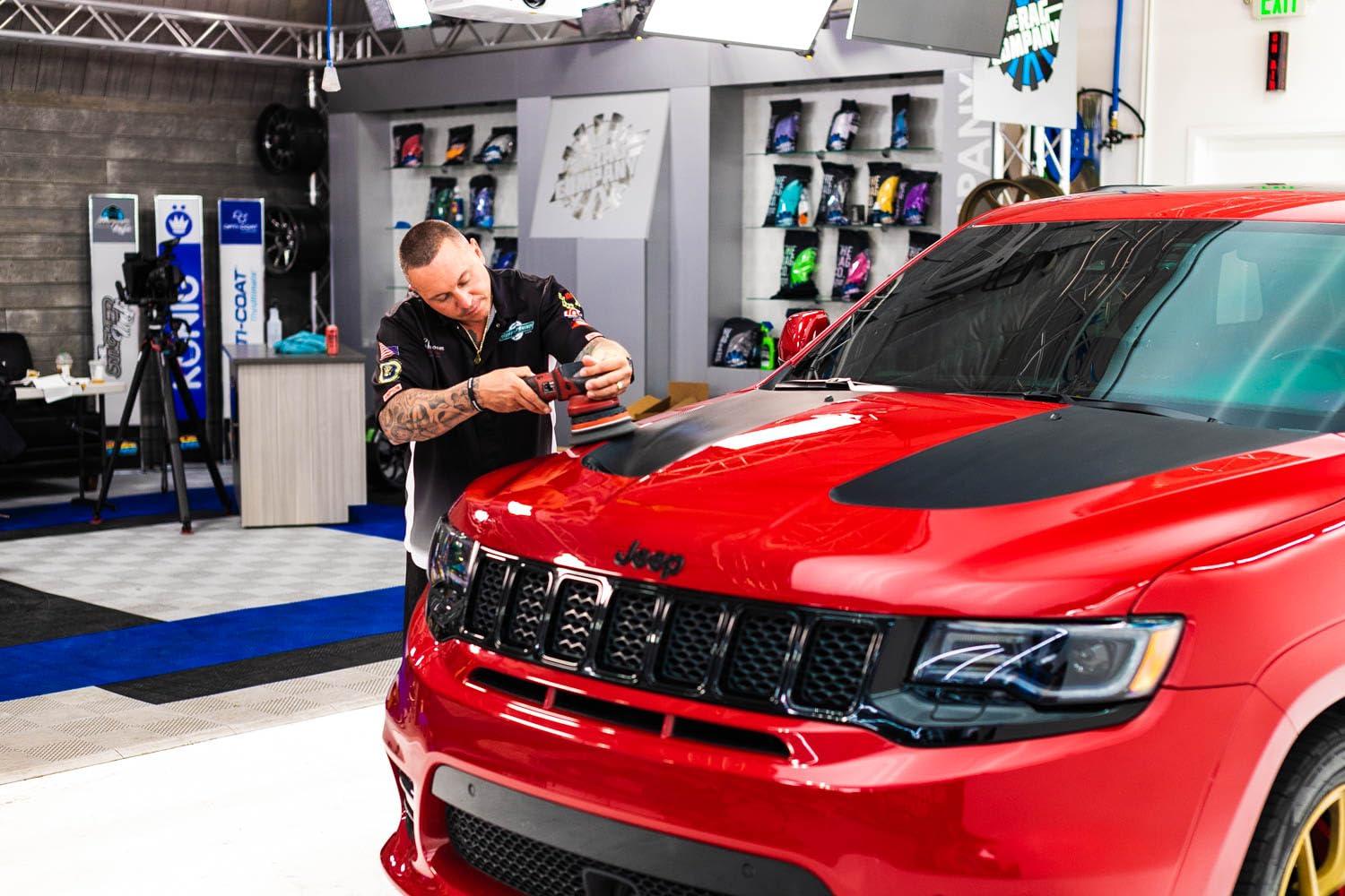 imageBuff and Shine EdgeGuard Foam Buffing Pads Maroon 5quot Medium Cut Pad Pack of 2Multicolor Mix of Grades