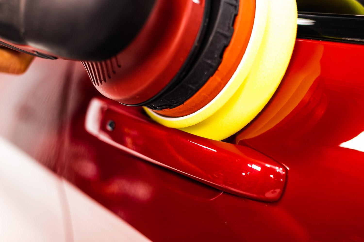 imageBuff and Shine EdgeGuard Foam Buffing Pads Maroon 5quot Medium Cut Pad Pack of 2Multicolor Mix of Grades