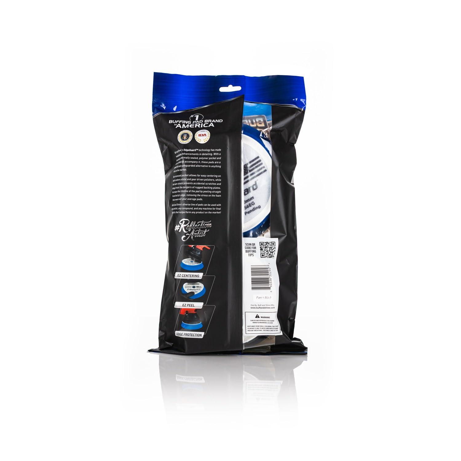 imageBuff and Shine EdgeGuard Foam Buffing Pads Maroon 5quot Medium Cut Pad Pack of 2Multicolor Mix of Grades