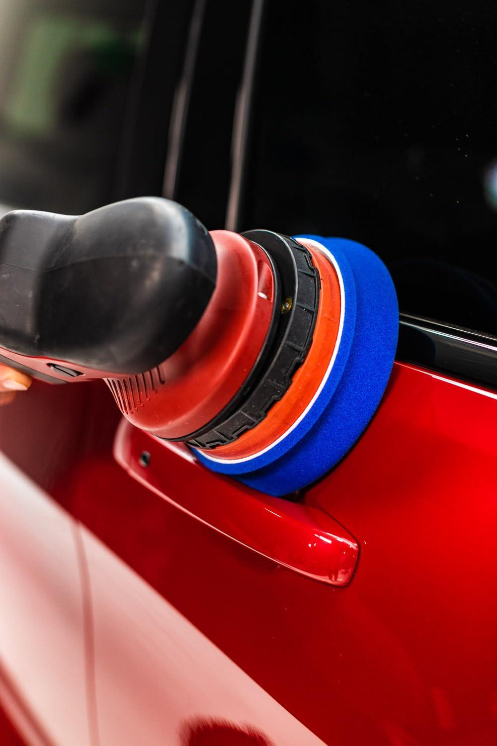 imageBuff and Shine EdgeGuard Foam Buffing Pads Maroon 5quot Medium Cut Pad Pack of 2Yellow Polishing