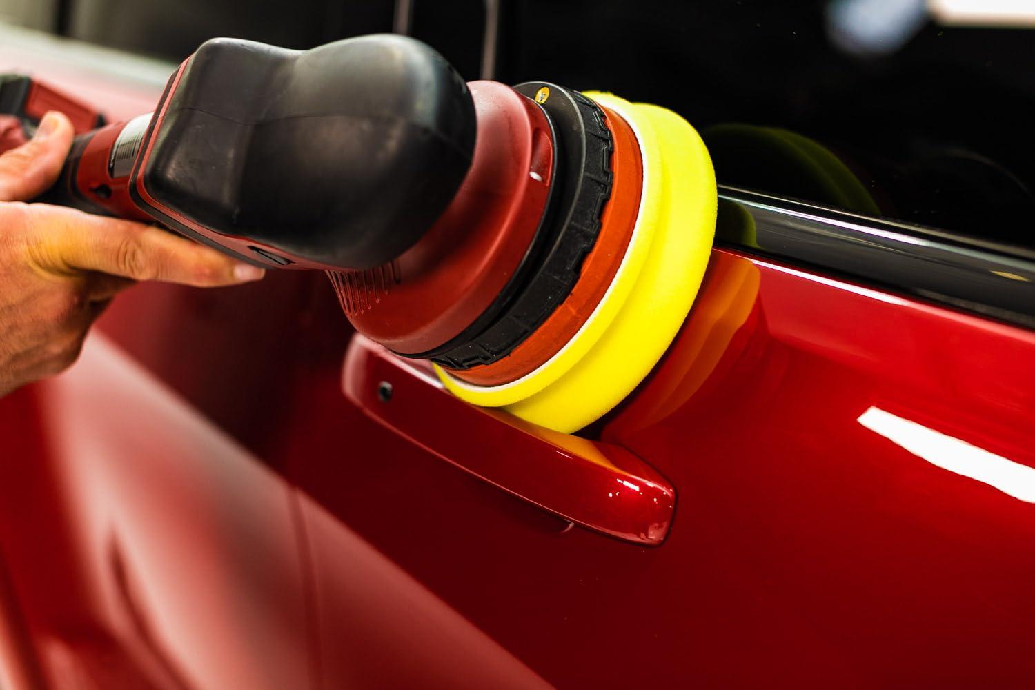 imageBuff and Shine EdgeGuard Foam Buffing Pads Maroon 5quot Medium Cut Pad Pack of 2Yellow Polishing