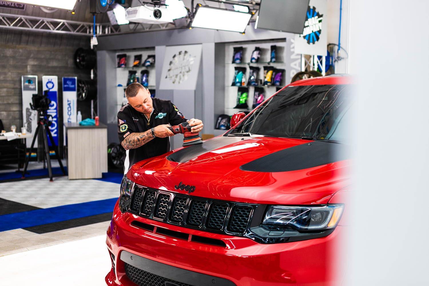 imageBuff and Shine EdgeGuard Foam Buffing Pads Maroon 5quot Medium Cut Pad Pack of 2Yellow Polishing