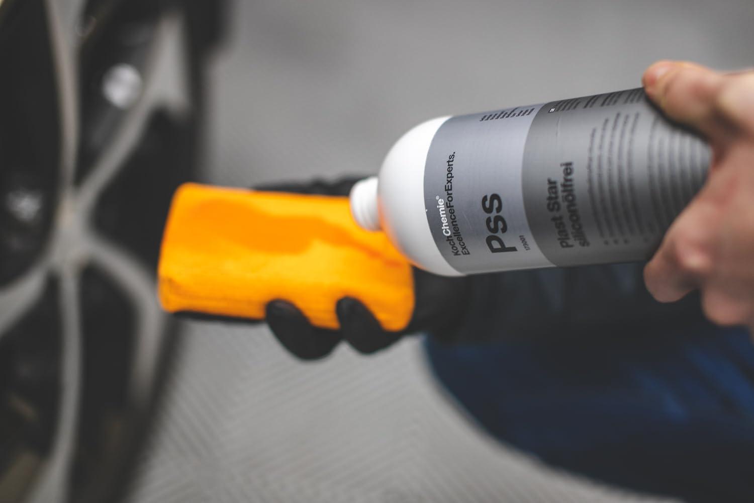 imageKOCHCHEMIE Plast Star Silicone Free Exterior Trim Dressing UV Protection Exterior Trim Mouldings Tires Like New OEM Finish 1 Liter