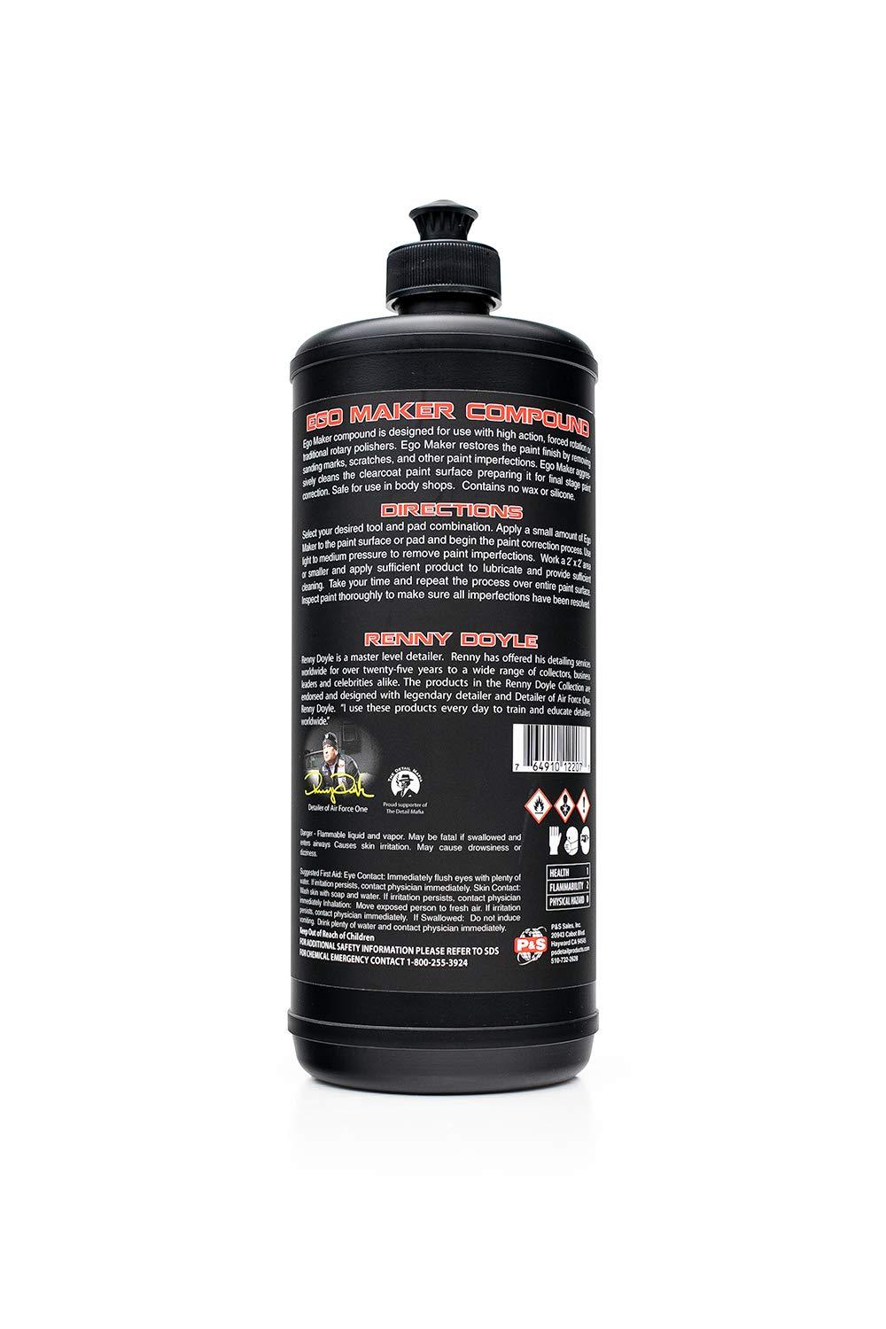 imageP ampamp S PROFESSIONAL DETAIL PRODUCTS Ego Maker Compound Restores Paint Finish by Removing Paint Imperfections Rotary Polisher Capable Uniform Cleaning Compound 1 Quart