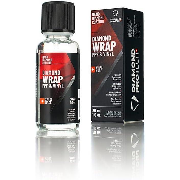 imageDIAMOND PRO TECH  Diamond Wrap PPF ampamp Vinyl  Hydrophobic Protection for Protective Film ampamp Vinyl UltraSlick Nanodiamond Coating 18 Months of Protection Self Cleaning Properties 30 milliliters17 Fl Oz Pack of 1