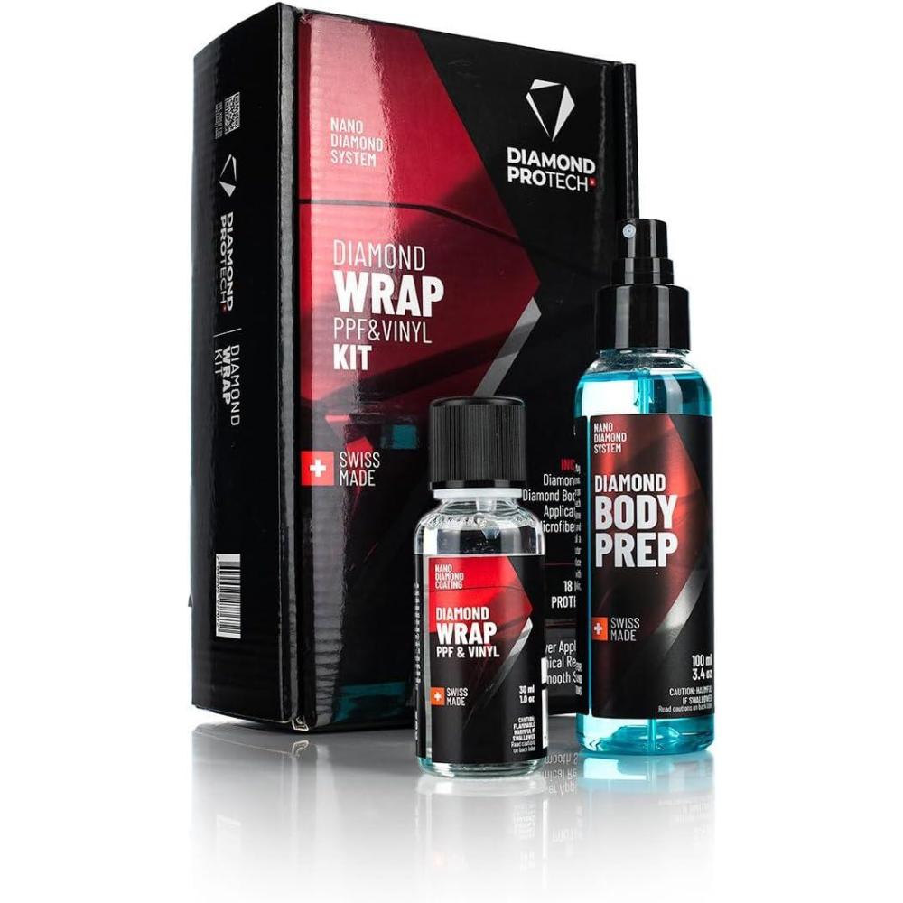 imageDIAMOND PRO TECH  Diamond Wrap PPF ampamp Vinyl  Hydrophobic Protection for Protective Film ampamp Vinyl UltraSlick Nanodiamond Coating 18 Months of Protection Self Cleaning Properties 30 milliliters44 Fl Oz Pack of 1