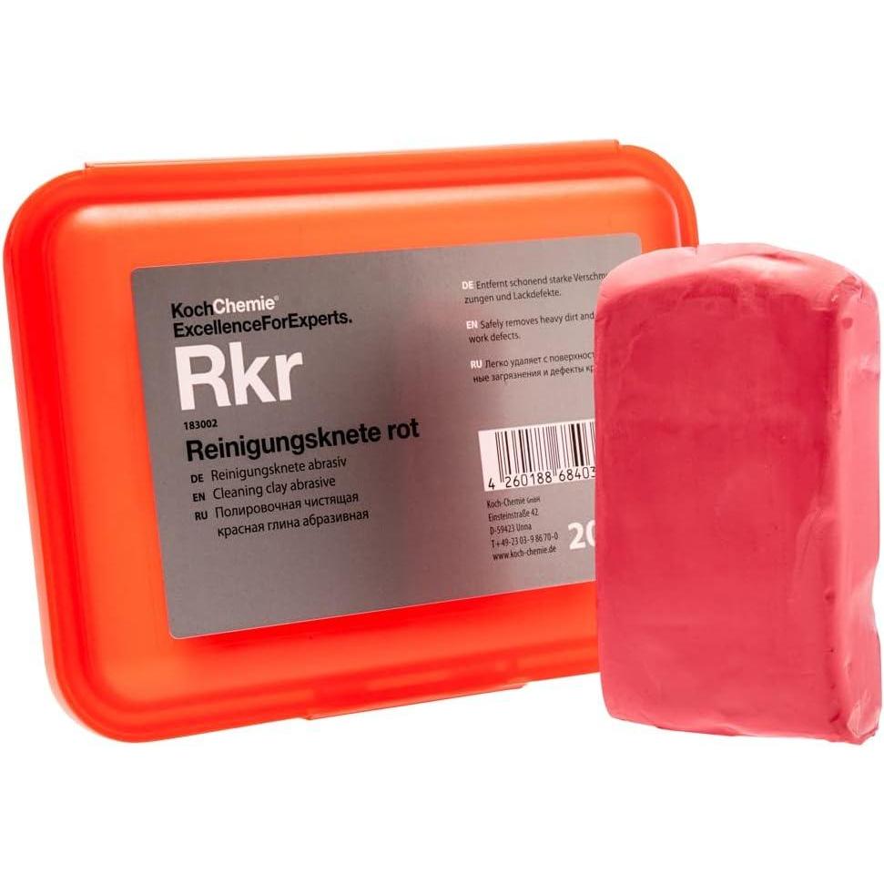imageKOCHCHEMIE  Abrasive Clay Bar  Reinigungsknete Rot Safe for Paintwork and Glass Removes Stubborn Deposits 200 GramsAbrasive Red