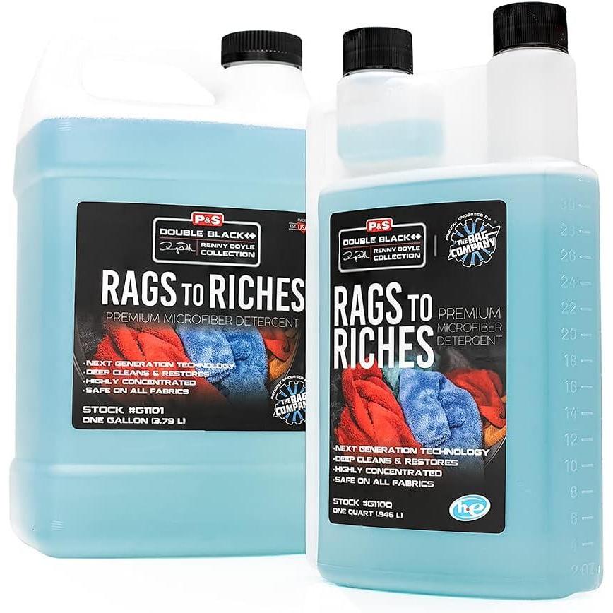imageP ampamp S PROFESSIONAL DETAIL PRODUCTS  Rags to Riches  Premium Microfiber Detergent Deep Cleans and Restores Safe on All Fabrics Highly Concentrated Next Generation Cleaning Technology 1 Quart64 Fl Oz Pack of 2