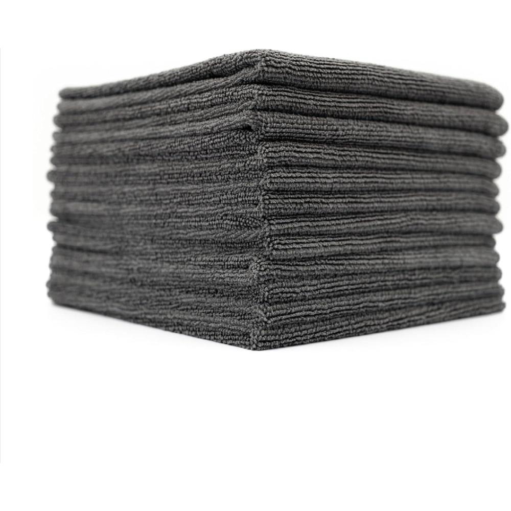 imageThe Rag Company AllPurpose Microfiber Terry Cleaning Towels Commercial Grade Highly Absorbent LintFree StreakFree Kitchens Bathrooms Offices 300gsm 16in x 16in Grey 12Pack