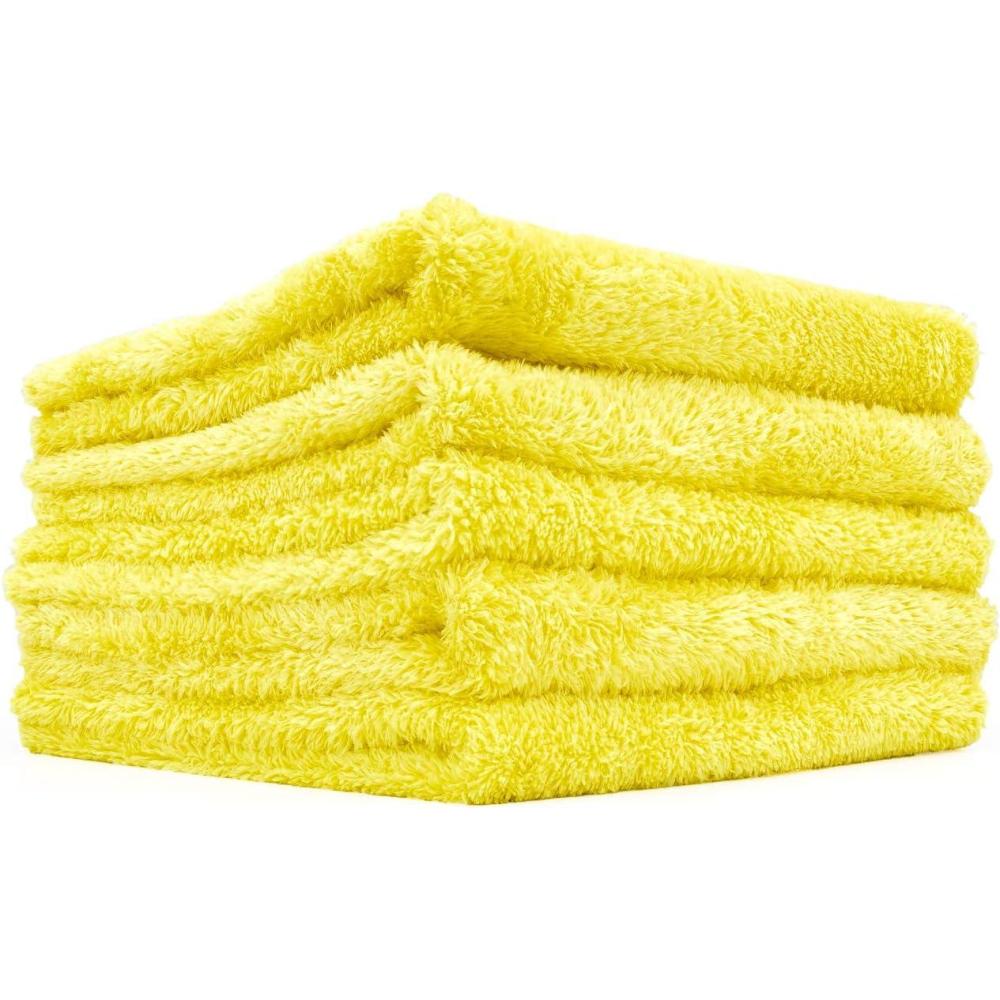 imageThe Rag Company  Eagle Edgeless 350 5Pack Professional Korean 7030 Blend Super Plush Microfiber Detailing Towels 350GSM 16in x 16in LavenderYellow
