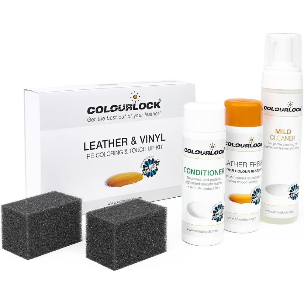 imageThe Rag Company COLOURLOCK  Leather ampamp Vinyl ReColoring ampamp Touch Up Kit  Repair Minor Wear Marks and Fading on Pigmented Leather Great for Car Leather Vinyl Furniture Bags and Airplanes