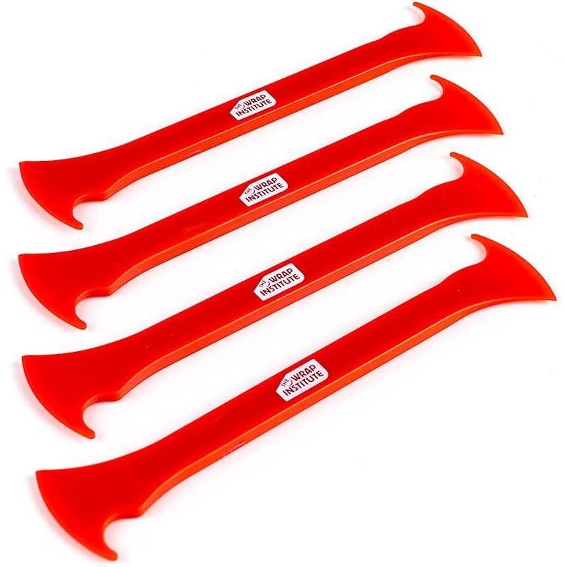 imageThe Wrap Institute  Axe Vinyl Wrap Tool  Double Axe Red ampamp Single Axe Green Combo 4PackDouble Axe Red
