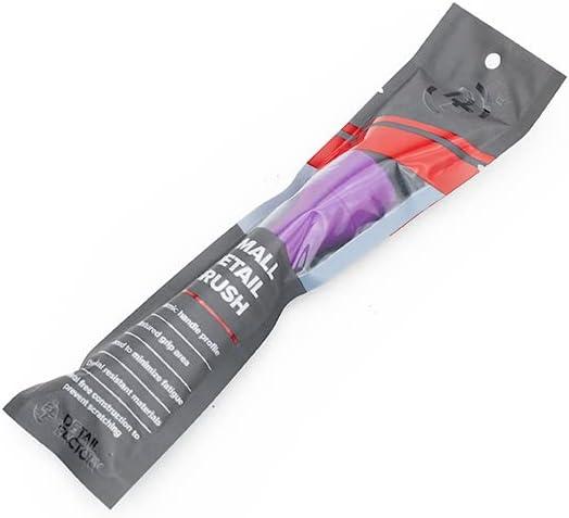 imageDetail Factory Synthetic Detailing Brush UltraSoft Bristles Comfortable Grip and ScratchFree Cleaning for Exterior Interior Emblems Badges and InstrumentGuage Panels Red LongPurple