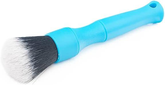 imageDetail Factory Synthetic Detailing Brush UltraSoft Bristles Comfortable Grip and ScratchFree Cleaning for Exterior Interior Emblems Badges and InstrumentGuage Panels Red LongBlue