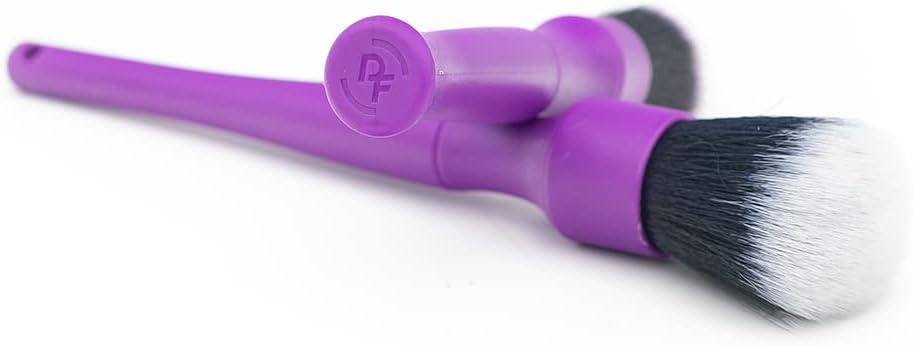 imageDetail Factory Synthetic Detailing Brush UltraSoft Bristles Comfortable Grip and ScratchFree Cleaning for Exterior Interior Emblems Badges and InstrumentGuage Panels Red LongPurple