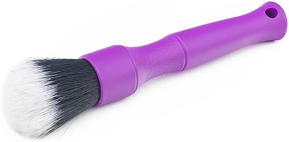 imageDetail Factory Synthetic Detailing Brush UltraSoft Bristles Comfortable Grip and ScratchFree Cleaning for Exterior Interior Emblems Badges and InstrumentGuage Panels Red LongPurple