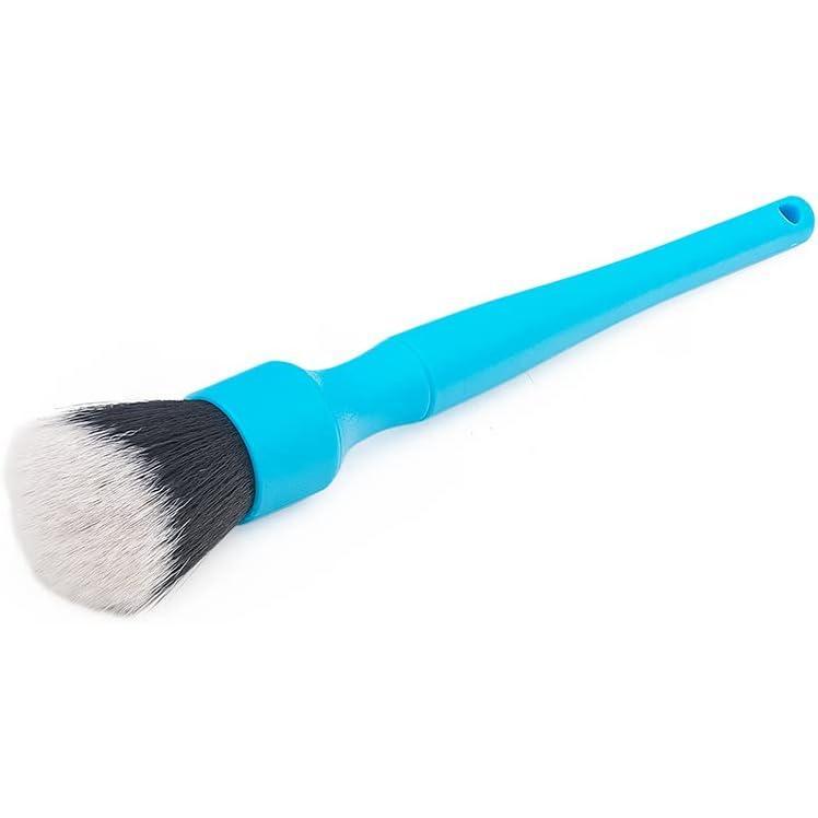 imageDetail Factory Synthetic Detailing Brush UltraSoft Bristles Comfortable Grip and ScratchFree Cleaning for Exterior Interior Emblems Badges and InstrumentGuage Panels Red LongBlue