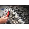 Detail Factory – ProGrip Tire Brush – Ergonomic ProGrip Handle, Stiff Synthetic Bristles, Ergonomic Design, Clean Your Tires with Ease – Grey(Pink/Blue)