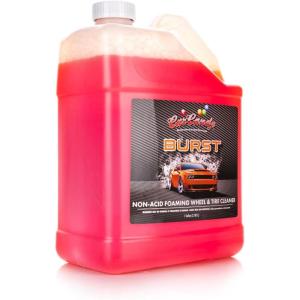 BURST – Foaming Wheel & Tire Cleaner – Safe for Factory, Clear-Coated, Painted & Chrome Wheels – Removes Dirt, Grease & Brake Dust – Ready to Use (1 Gallon)(128 Fl Oz (Pack of 1))