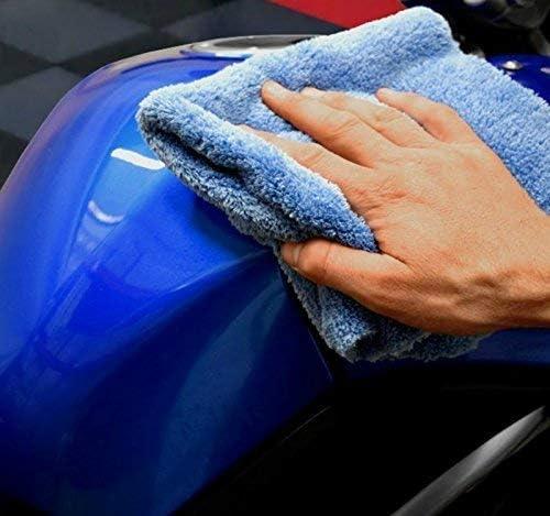 imageThe Rag Company Eagle Edgeless 500 4Pack Professional Korean 7030 Blend Super Plush Microfiber Detailing Towels 500GSM 16in x 16in RedBlue
