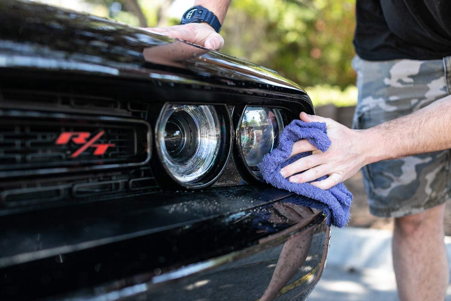 imageThe Rag Company Eagle Edgeless 500 4Pack Professional Korean 7030 Blend Super Plush Microfiber Detailing Towels 500GSM 16in x 16in RedIce Grey