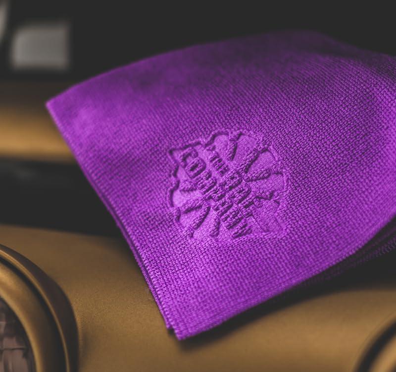imageThe Rag Company The Premium Edgeless Pearl Perfect for Ceramic Coating Application Leveling Tagless Design 7030 Blend Microfiber South Korean Manufacture 16in x 16in 320GSM Purple 10Pack