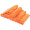 The Rag Company – Eagle Edgeless 500 (4-Pack) Professional Korean 70/30 Blend Super Plush Microfiber Detailing Towels, 500GSM, 16in x 16in, Red(Orange)