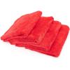 The Rag Company – Eagle Edgeless 500 (4-Pack) Professional Korean 70/30 Blend Super Plush Microfiber Detailing Towels, 500GSM, 16in x 16in, Red(Red)