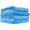 The Rag Company – Eagle Edgeless 500 (4-Pack) Professional Korean 70/30 Blend Super Plush Microfiber Detailing Towels, 500GSM, 16in x 16in, Red(Blue)