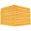 The Rag Company – The Pearl – Professional Microfiber Detailing Towel for Ceramic Coating Leveling and Sealant Removal, Safe and Scratch-Free with No Tags, 320gsm, 16in x 16in, Green -12 Pack(Orange)
