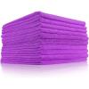 The Rag Company – The Premium Edgeless Pearl – Perfect for Ceramic Coating Application Leveling; Tagless Design; 70/30 Blend Microfiber; South Korean Manufacture; 16in x 16in, 320GSM, Purple (10-Pack)