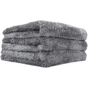 The Rag Company – Eagle Edgeless 600 (3-Pack) Professional Korean 70/30 Blend Super Plush, Microfiber Auto Detailing Towels, Buffing & Polishing, 600gsm, 16in x 16in, Dark Grey