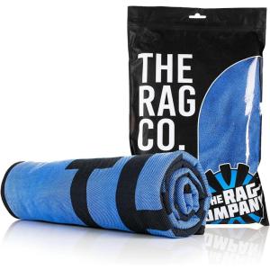 The Rag Company – Slim Dryer Towel – Special Edition Digital Woodland Camo – Ultra-Absorbent Korean Microfiber, Suede Edge, Car Drying Towel, 25″ x 35″ Camo(Royal Blue)