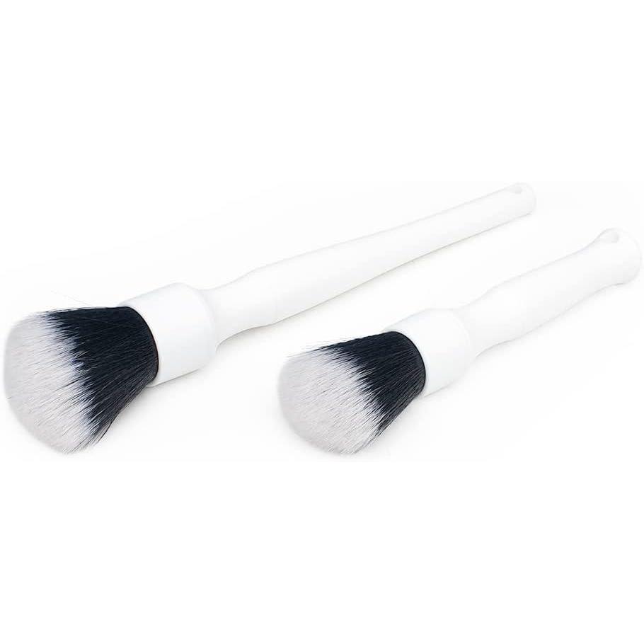 image:imageDetail Factory Synthetic Detailing Brush UltraSoft Bristles Comfortable Grip and ScratchFree Cleaning for Exterior Interior Emblems Badges InstrumentGauge Panels Purple ComboWhite