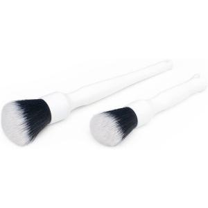 Detail Factory – Synthetic Detailing Brush – Ultra-Soft Bristles, Comfortable Grip and Scratch-Free Cleaning for Exterior, Interior, Emblems, Badges, Instrument/Gauge Panels (Purple, Combo)(White)