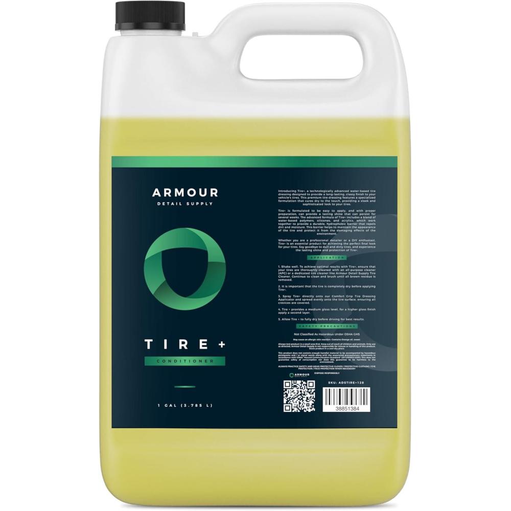 image:imageArmour Detail Supply Tire Wet Tire Shine WaterBased Tire Shine Spray for Lasting Shine All Tires Non Greasy Durable and Hydrophobic 16oz Trigger Spray Bottle128 Fl Oz Pack of 1