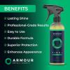 Armour Detail Supply Tire+ Wet Tire Shine, Water-Based Tire Shine Spray for Lasting Shine, All Tires, Non Greasy, Durable and Hydrophobic – 16oz Trigger Spray Bottle(128 Fl Oz (Pack of 1))