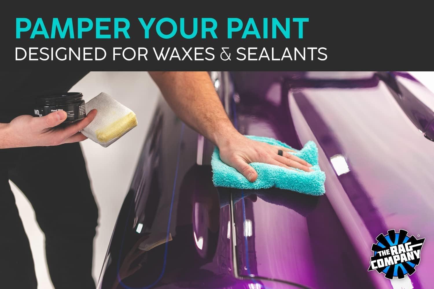 image:imageThe Rag Company Eagle Edgeless 450 6Pack Professional Korean 7030 Blend Super Plush Microfiber Detailing Buffing Polishing Drying Towels for Cars 16x16 in Teal Blue