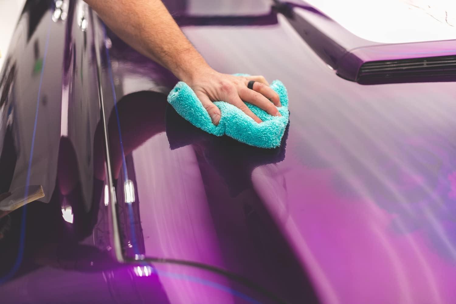 image:imageThe Rag Company Eagle Edgeless 450 6Pack Professional Korean 7030 Blend Super Plush Microfiber Detailing Buffing Polishing Drying Towels for Cars 16x16 in Teal Blue